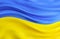 Vector illustration. Waving flag  of Ukraine. close up flag of Ukraine