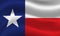 Vector Illustration of waving Texan flag