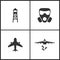 Vector Illustration of Weapon Set Icons. Suitable for use on web apps, mobile apps and print media. Elements of Observation post,