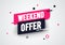 Vector illustration weekend offer label. Modern dynamic sales banner.