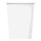 Vector illustration white paper disposable cup icon closeup isolated on white background. Design template for graphics.