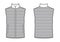 Vector illustration of winter quilted waistcoat