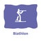 Vector illustration of Winter sports icon. Biathlon