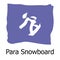 Vector illustration of Winter sports icon. Para Alpine Skiing.