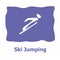 Vector illustration of Winter sports icon. Ski Jumping