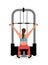Vector illustration of a woman doing lat pulldown