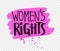 Vector illustration of Women Rights slogan