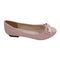 Vector Illustration of Women`s Ballet Flats in Dusty Pink Color, Profile View