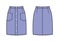 Vector illustration of women`s jeans skirt