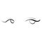 Vector illustration of womens eyes