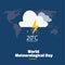 Vector illustration of World Meteorological Day background
