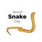 Vector illustration for world snake day.