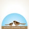 Vector illustration of World Sparrow Day stock image