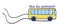Vector illustration of a yellow bus.Back to school. Public transport line art concept. Graphic design of a city vehicle