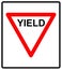 Vector illustration of a yield road sign.