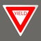Vector illustration of a yield road sign