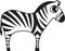 Vector illustration of a zebra