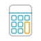 Vector illustrations: stylized drawing of a calculator