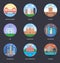 Vector Illustrations Of World Cities Pack