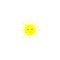 Vector illustraton. Yellow sun with smiling face and eyes. Smiling summer icon. eps10