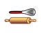 Vector illustrator whisker rolling pin