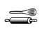 Vector illustrator whisker rolling pin