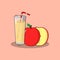 Vector Ilustration of Apple Juice