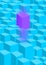 Vector image. Abstract image. A blue block with a purple block stands alone in the middle