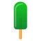 Vector image of Apple ice cream. Frozen fruit ice on a stick.