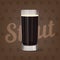Vector image of beer glass stout beer