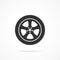 Vector image car wheel icon.