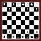Vector image of chess board with king, queen, rook, bishop, knight, and pawn
