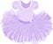 Vector image of a childrens lush ballet tutu in lilac color