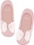 Vector image of childrens pink shoes with a bow for a little girl