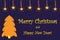 Vector image of a Christmas tree decorated with a multi-colored garland. The concept of Christmas holidays