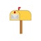 Vector image of a colorful flat mailbox icon