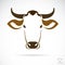 Vector image of an cow head