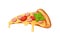 Vector image of creative pizzas meats. Icon Italian pizza. A slice of pizza for the design of advertising for your restaurant busi