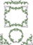 Vector image of decorative vine in shape of various frames