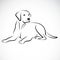 Vector image of an dog labrador