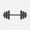 Vector image dumbbells. Vector illustration dumbbell for fitness