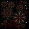 Vector image fireworks icons