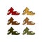 Vector image of footwear with a unique style