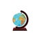 Vector image. Globe icon. Globe on a wooden stand