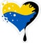 Vector image Heart of Ukraine