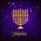 Vector image of Jewish Holiday, Happy Hanukkah Celebration background with Menorah