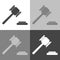 Vector image of a judge gavel court hammer. Vector icon of a ham