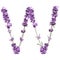 vector image of the letter W of the English alphabet in the form of lavender