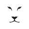 Vector image of a lioness head on white background.