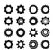 Vector image machine gears and transmission parts
